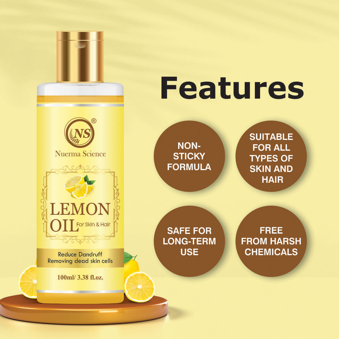Nuerma Science Lemon Oil For Skin & Hair | Grocsy
