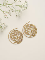 trueBrowns Brass Circular Swirl Earrings | Grocsy