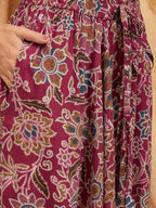 InWeave Burgundy Big Jaal Harem Pant | Grocsy