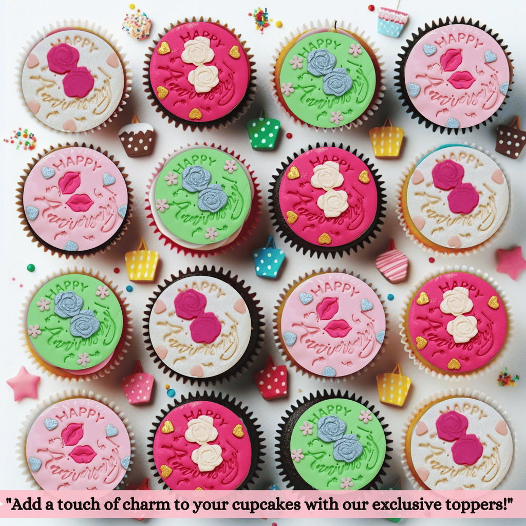 Confect Happy Anniversary | Edible Celebration Topper | Grocsy