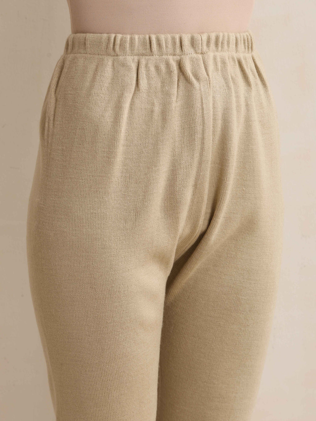 trueBrowns Beige Woollen Leggings | Grocsy