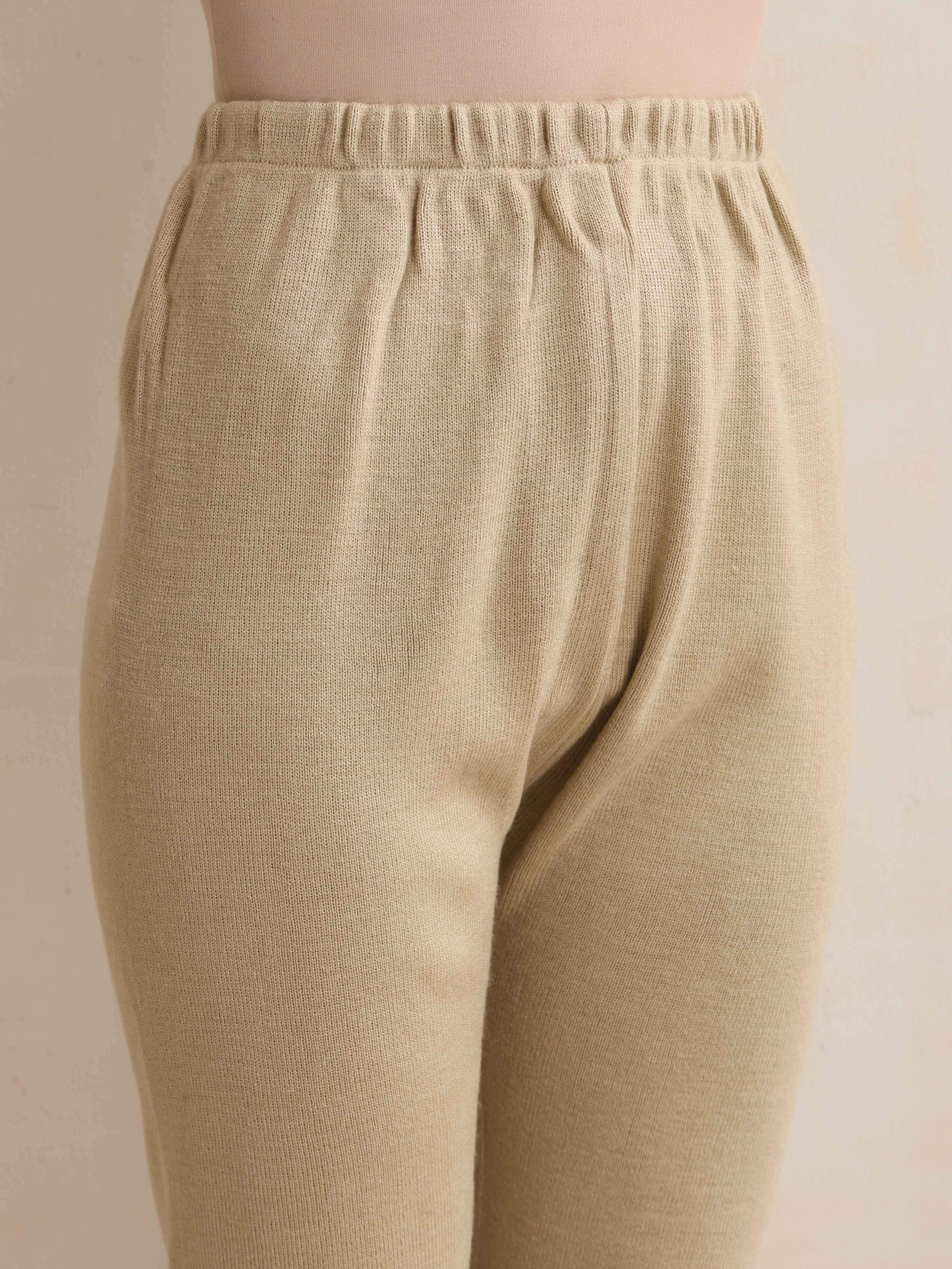 trueBrowns Beige Woollen Leggings | Grocsy