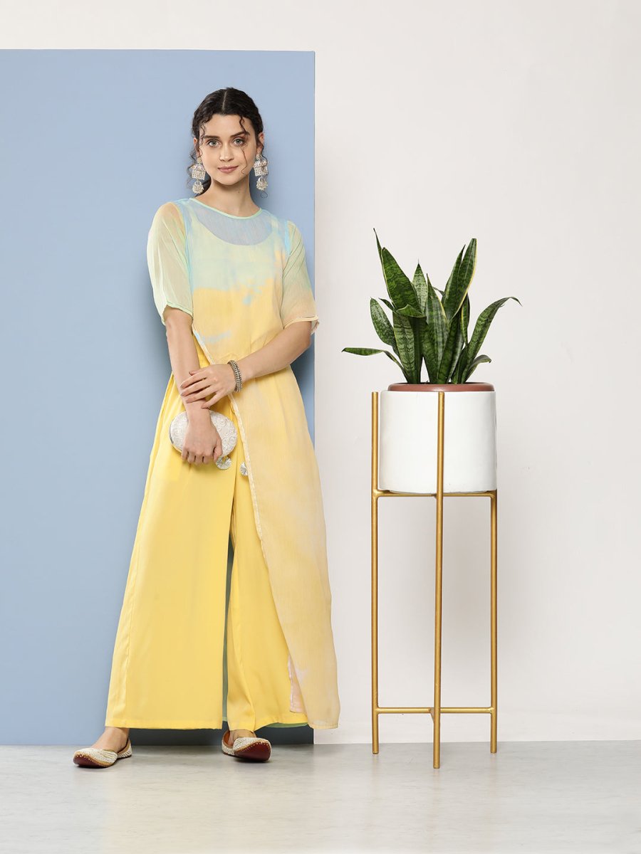 Ahalyaa Printed Waist Tie-Ups Basic Jumpsuit | Grocsy