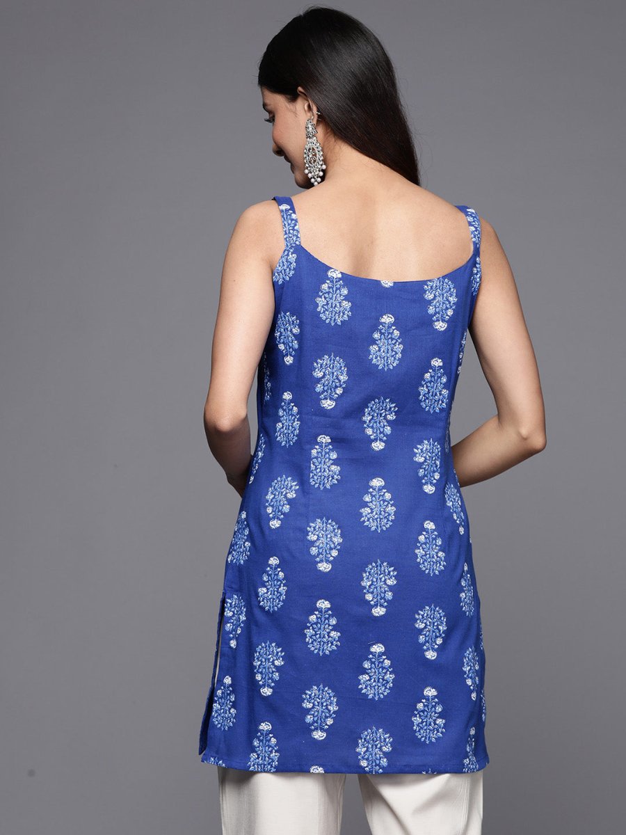 Ahalyaa Floral Printed Pure Cotton Tunic | Grocsy