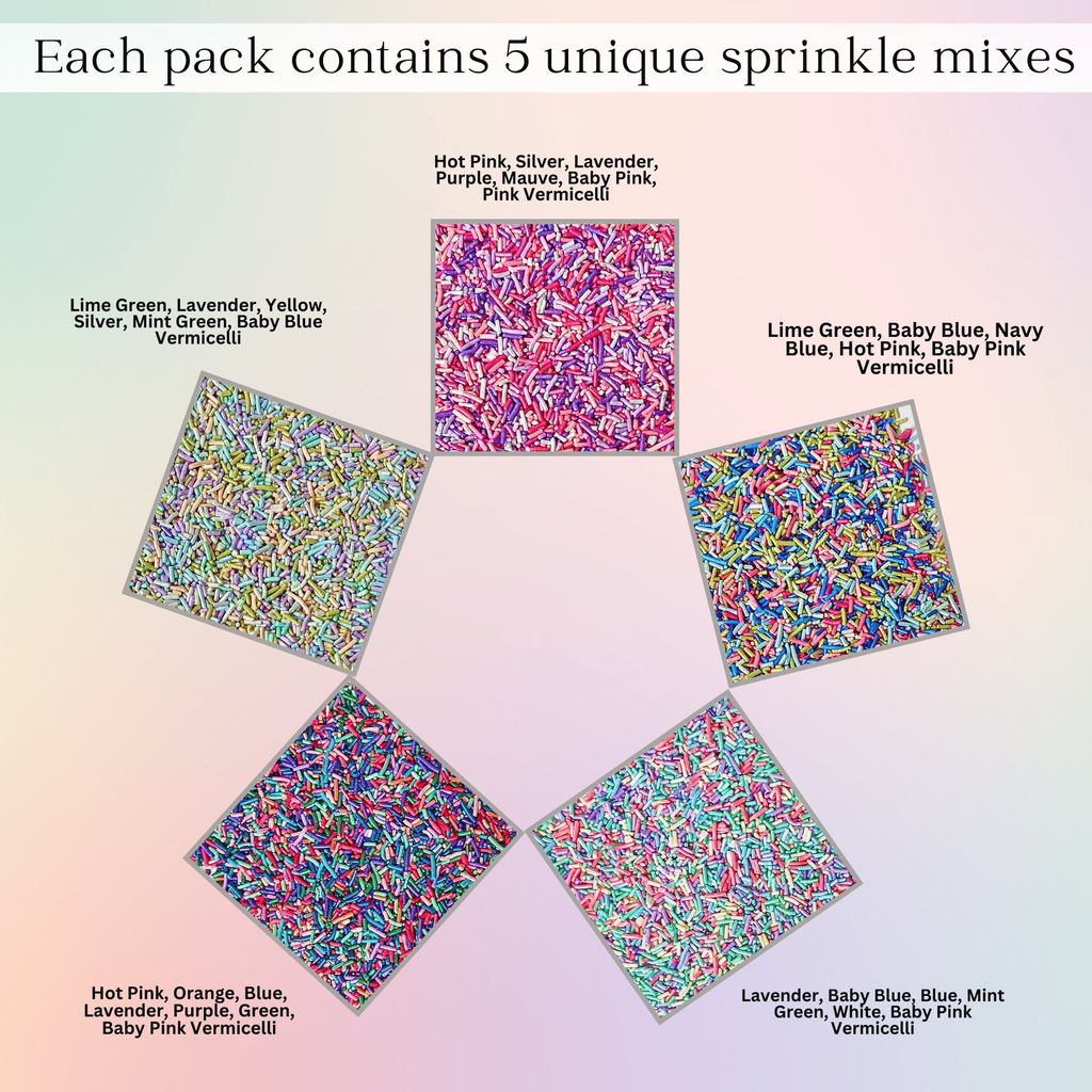 Confect Rainbow Magic Sprinkles | (02) Mix Colourful Sprinkles | Grocsy