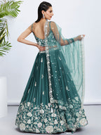 House of Panchhi Pink Pure Georgette Position Printing With Siroski Stone Work Lehenga Choli & Dupatta | Grocsy