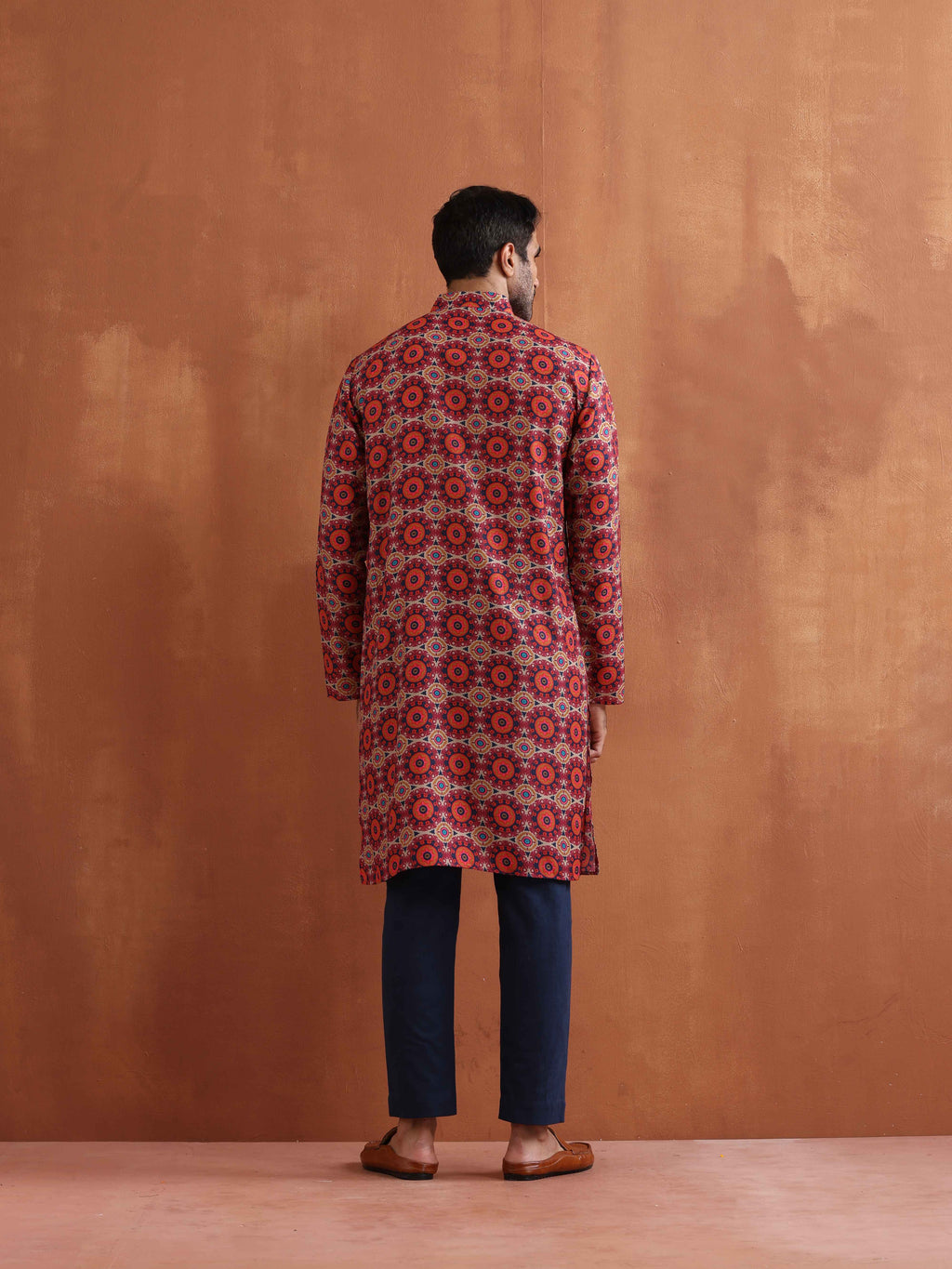 trueBrowns Men's Beige Printed Kurta | Grocsy