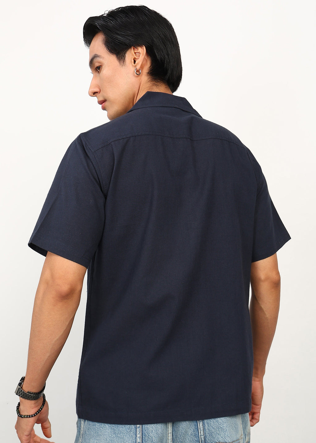 Fabmade Midnight Bloom Linen Shirt | Grocsy