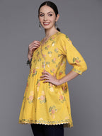 Ahalyaa Floral Printed Embellished Tunic | Grocsy
