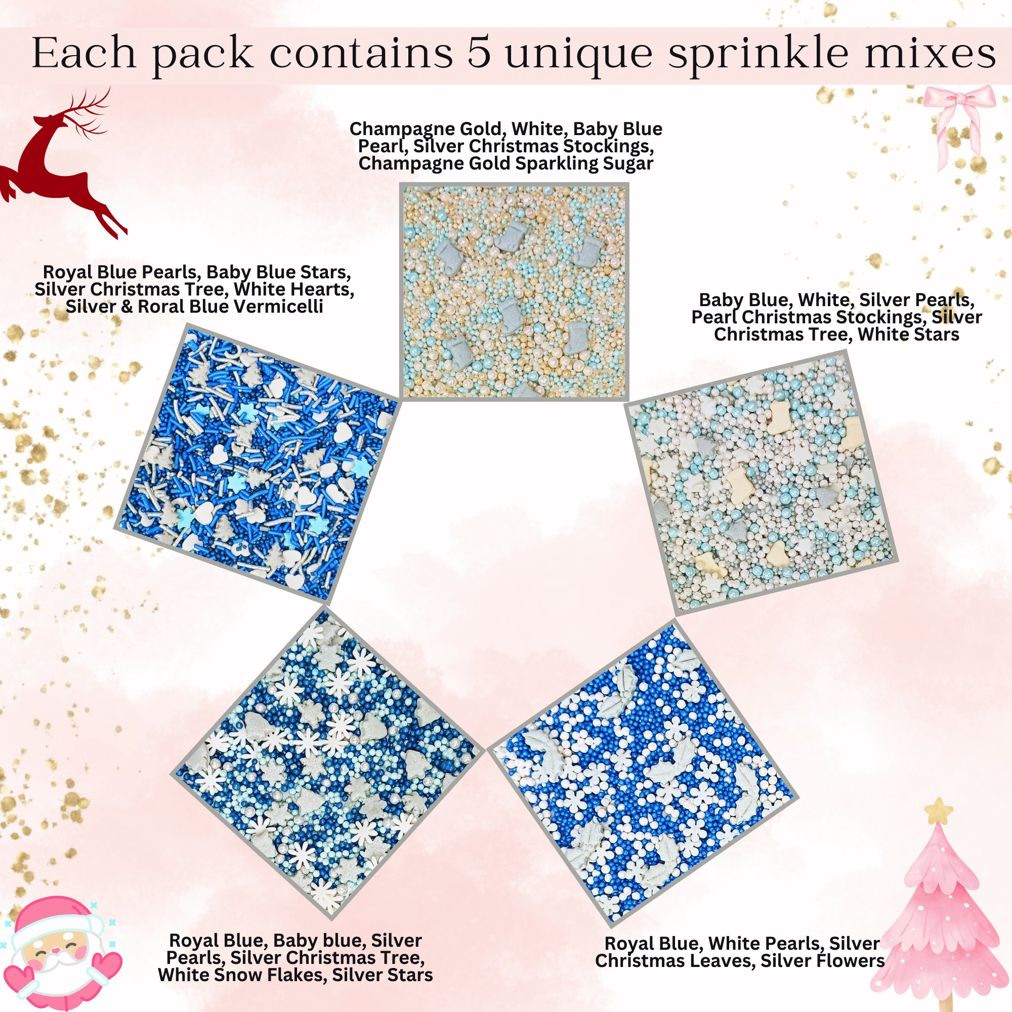 Confect Christmas Sprinkles CH Multipack 28 | Grocsy