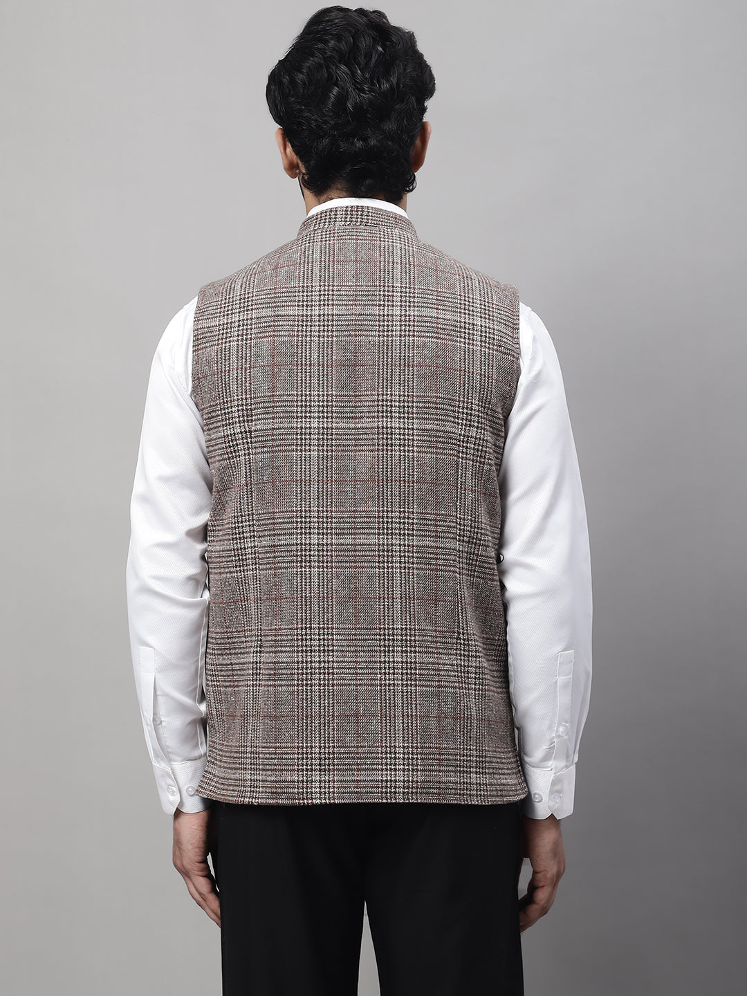 Even Apparels Men's Beige Pure Wool Nehru Jacket | Grocsy