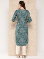 Ahalyaa Women Floral Printed Gotta Patti Crepe Kurta | Grocsy