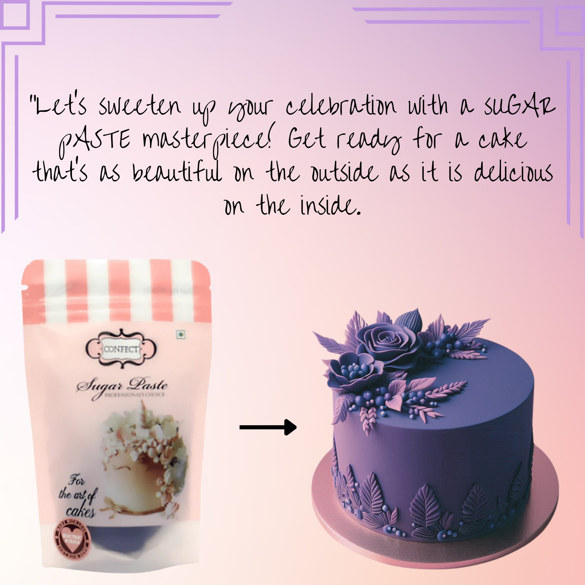 Confect Electric Purple Fondant | Edible Sugarpaste | Grocsy