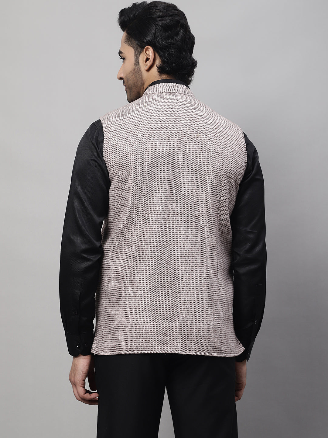 Even Apparels Men's Cream Pure Wool Nehru Jacket | Grocsy