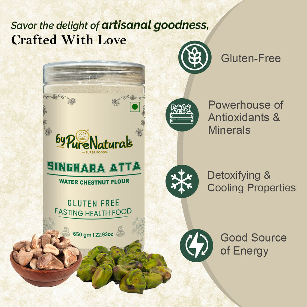 byPureNaturals Singhara Atta (Water Chestnut Flour) | Grocsy