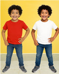 Chilins Kids Round Neck T-Shirt Half Sleeves 100% Cotton Plain Solid Color Tshirt | Grocsy