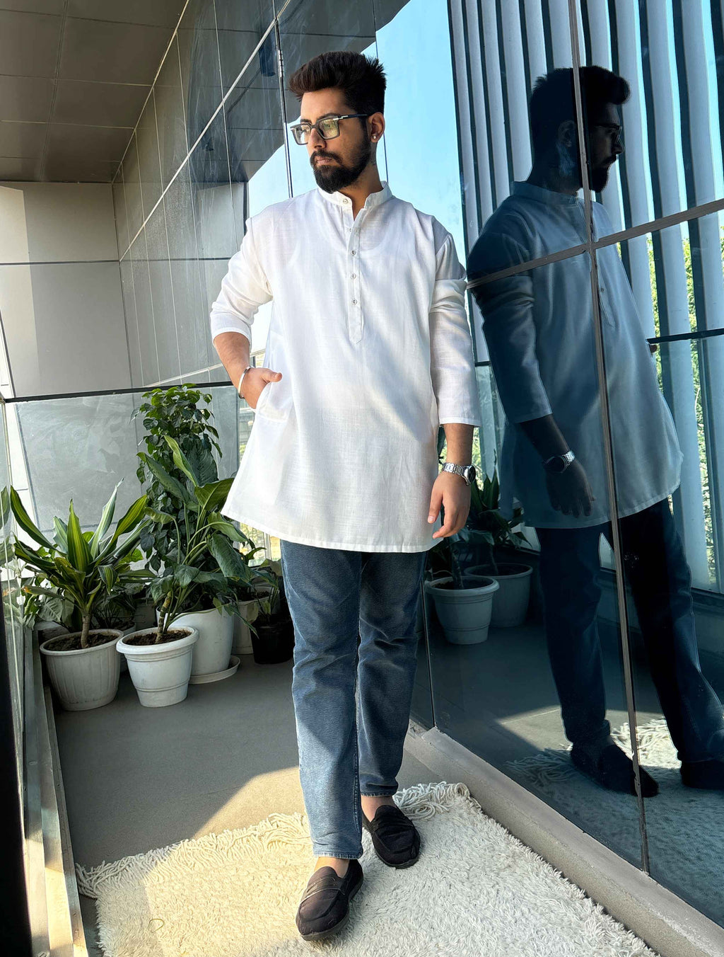 trueBrowns White Unisex Freesize Kurta | Grocsy