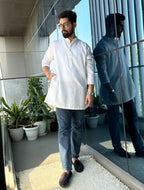 trueBrowns White Unisex Freesize Kurta | Grocsy