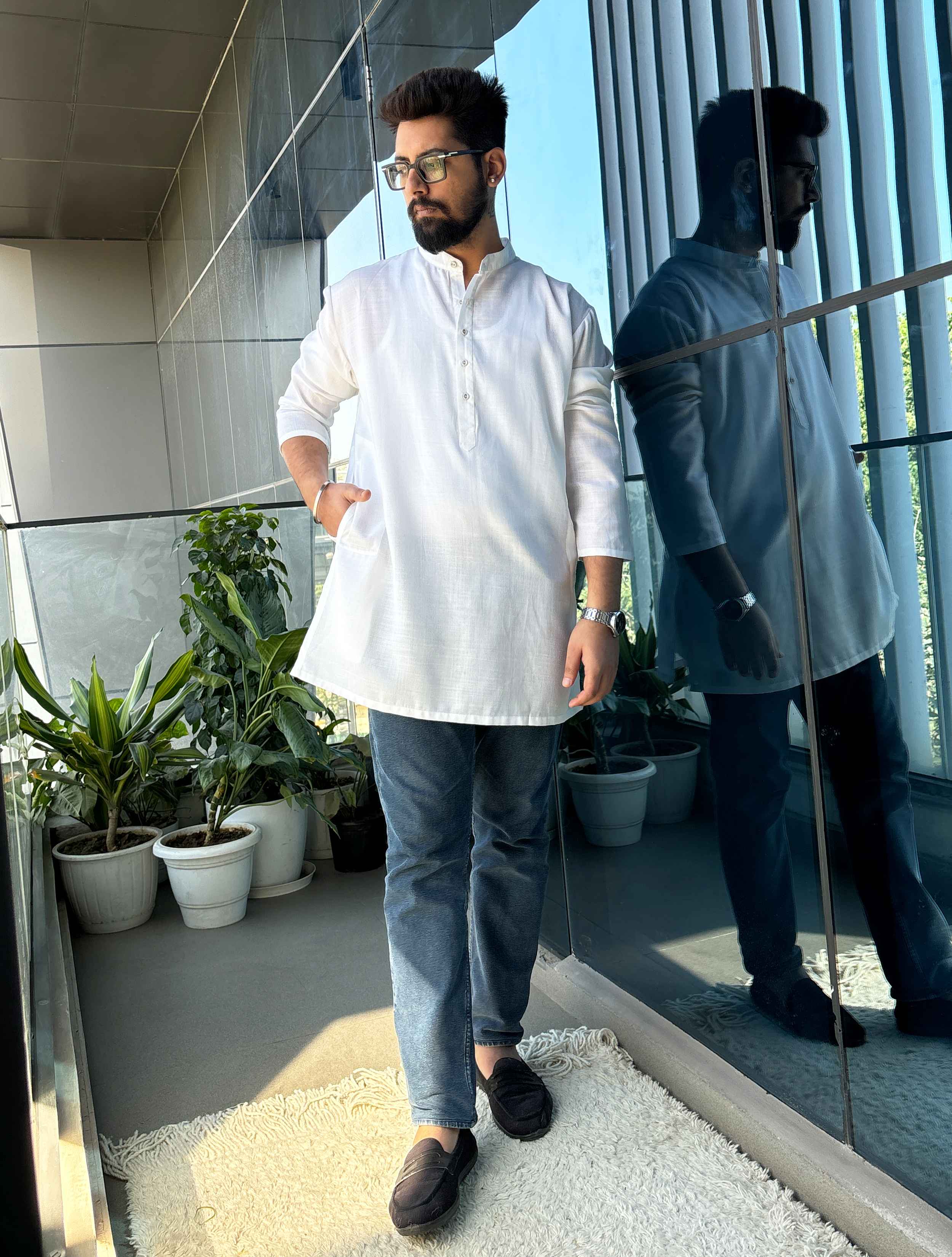 trueBrowns White Unisex Freesize Kurta | Grocsy