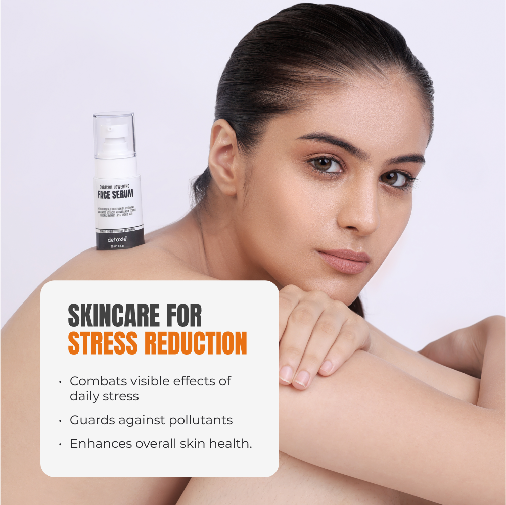 Detoxie Stress Free Look Combo | Face Serum 30ml +Moisturizer 50g +Under Eye Cream 15g | Grocsy