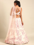 House of Panchhi Cream Net Sequins with heavy Zarkan embroidery Lehenga choli & Dupatta | Grocsy