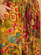 InWeave Mustard Multi Flower Harem Pant | Grocsy