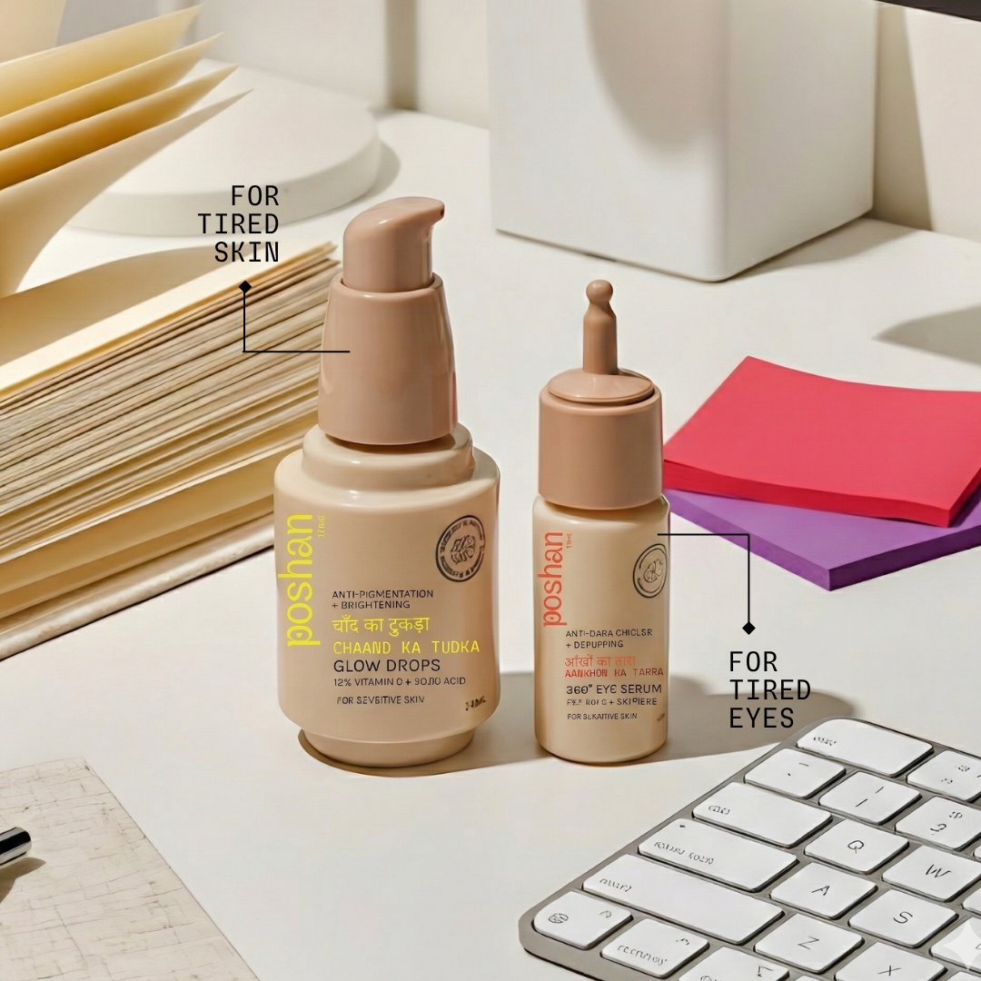 Poshan Skincare Chaand Taara Glow Duo | Grocsy