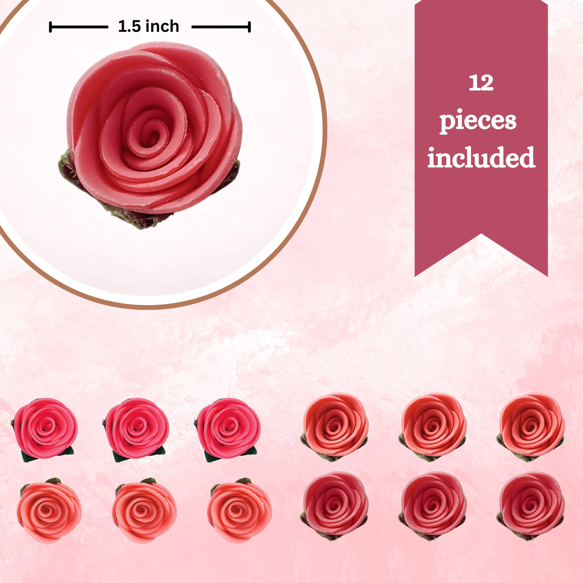 Confect Ombre- 1 | Edible Sugar Roses Topper | Grocsy