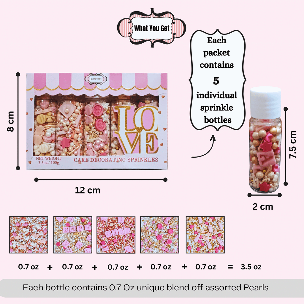 Confect Girls Baby Shower Sprinkles | Edible Sprinkles | Grocsy