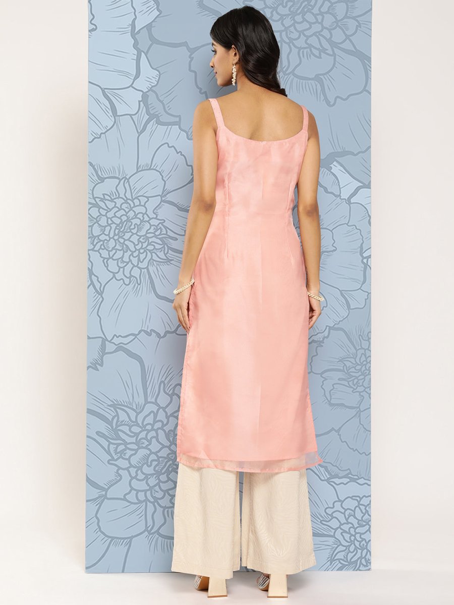 Ahalyaa Polka Dot Printed Organza Kurta | Grocsy