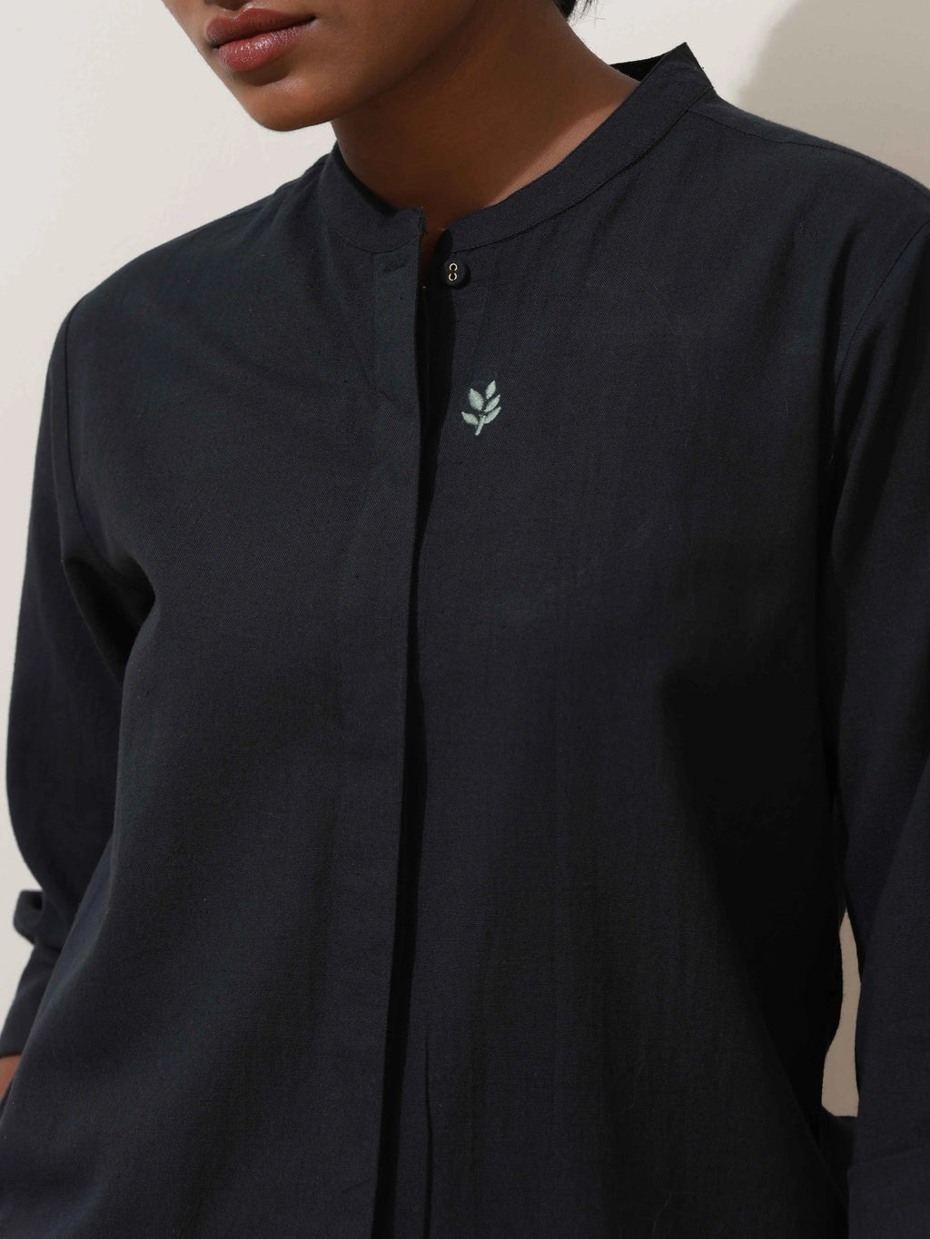 trueBrowns Black Cotton Linen Co-Ord Set | Grocsy