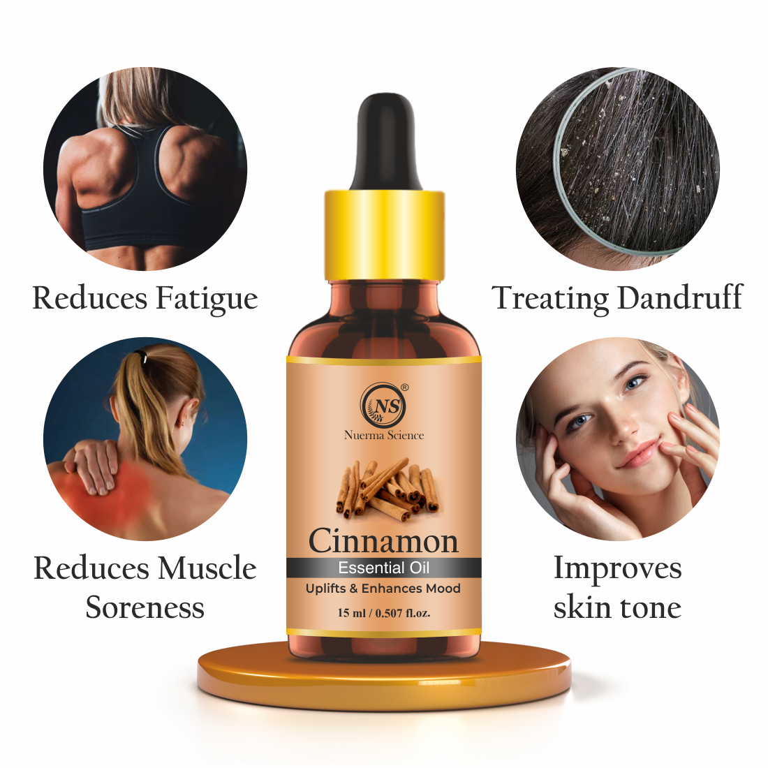 Nuerma Science Cinnamon Essential Oil For Body, Skin & Hair Care | Grocsy