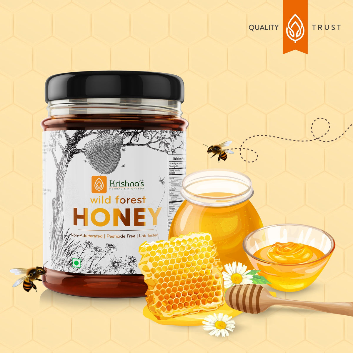 Krishna'S Herbal & Ayurveda Pure Wild Forest Honey | Grocsy