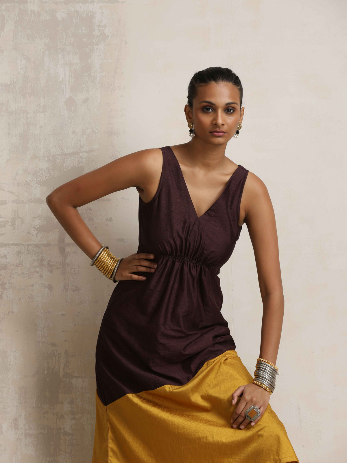 trueBrowns Cola Silk Kurta Set | Grocsy