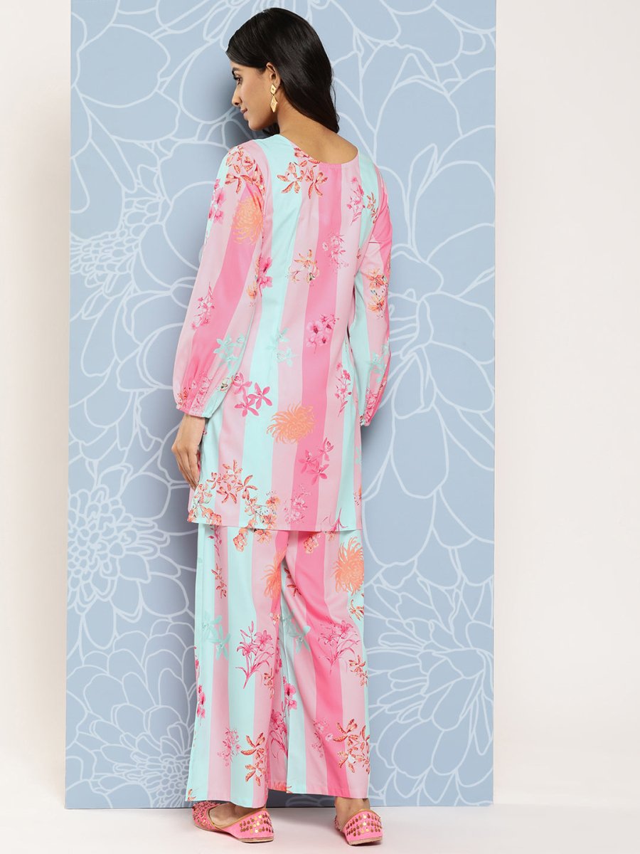 Ahalyaa Striped Ethnic Co-Ords | Grocsy