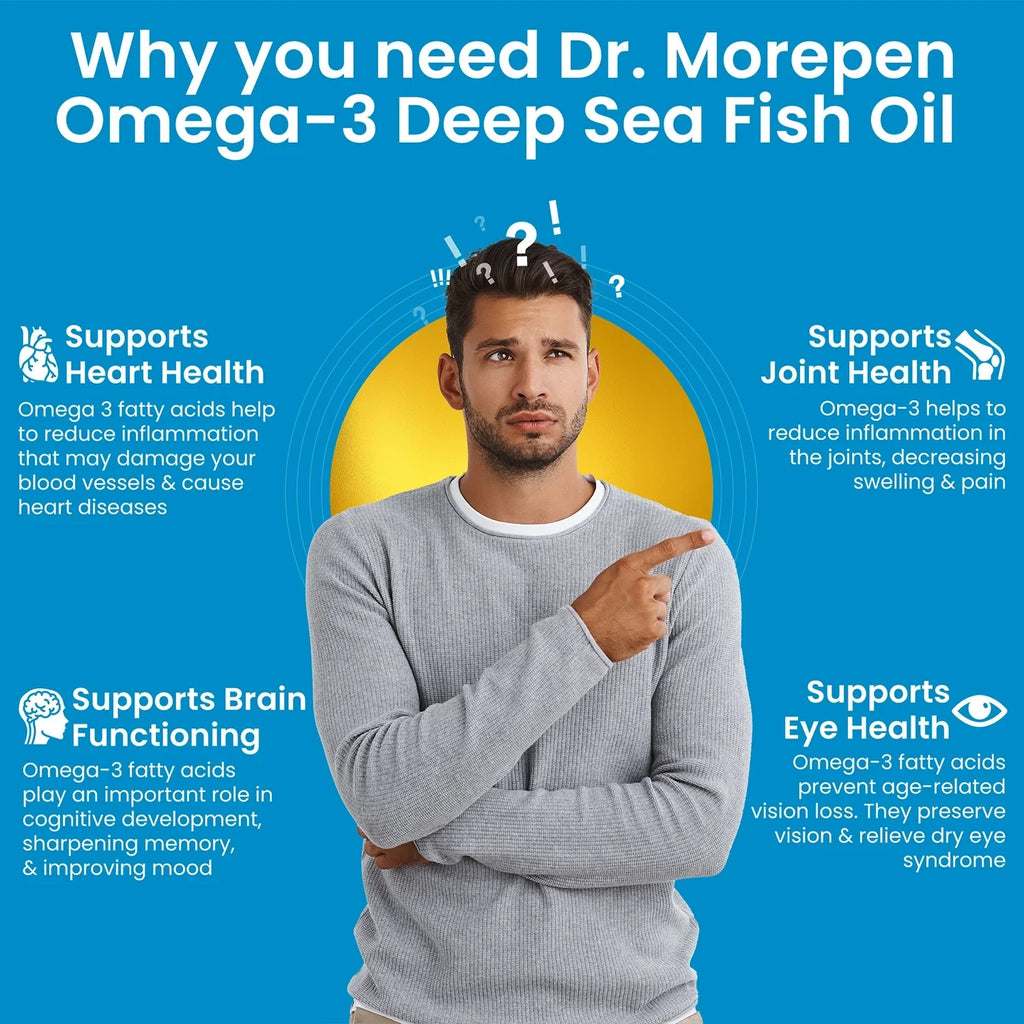 Dr Morpen Omega-3 Deep Sea Fish Oil 1000Mg + Weight Gainer | Grocsy