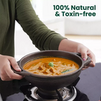 The Indus Valley CASTrong Cast Iron Cookware Set: Tawa + Fry Pan + Wok Kadai, Kitchen set for Home, Pre-seasoned,100% Pure Cast Iron Cookware,Toxin-free Pots and Pans,Tadka Pan | Grocsy