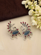 trueBrowns Silver Tone Pearl Drop Earrings | Grocsy
