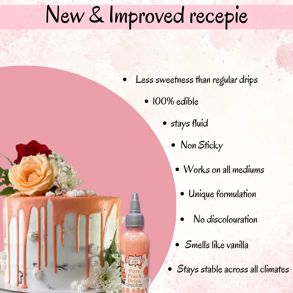Confect Pure Peach | Edible Drips | Grocsy
