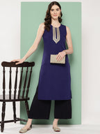 Ahalyaa Women Yoke Design Sequinned Kurta | Grocsy