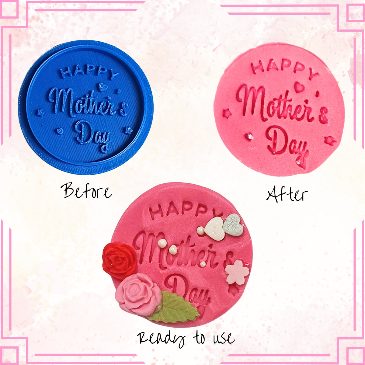 Confect Toppers Cutters | Best Mom Ever Topper Cutter | (MDay-Cutters-05) | Grocsy