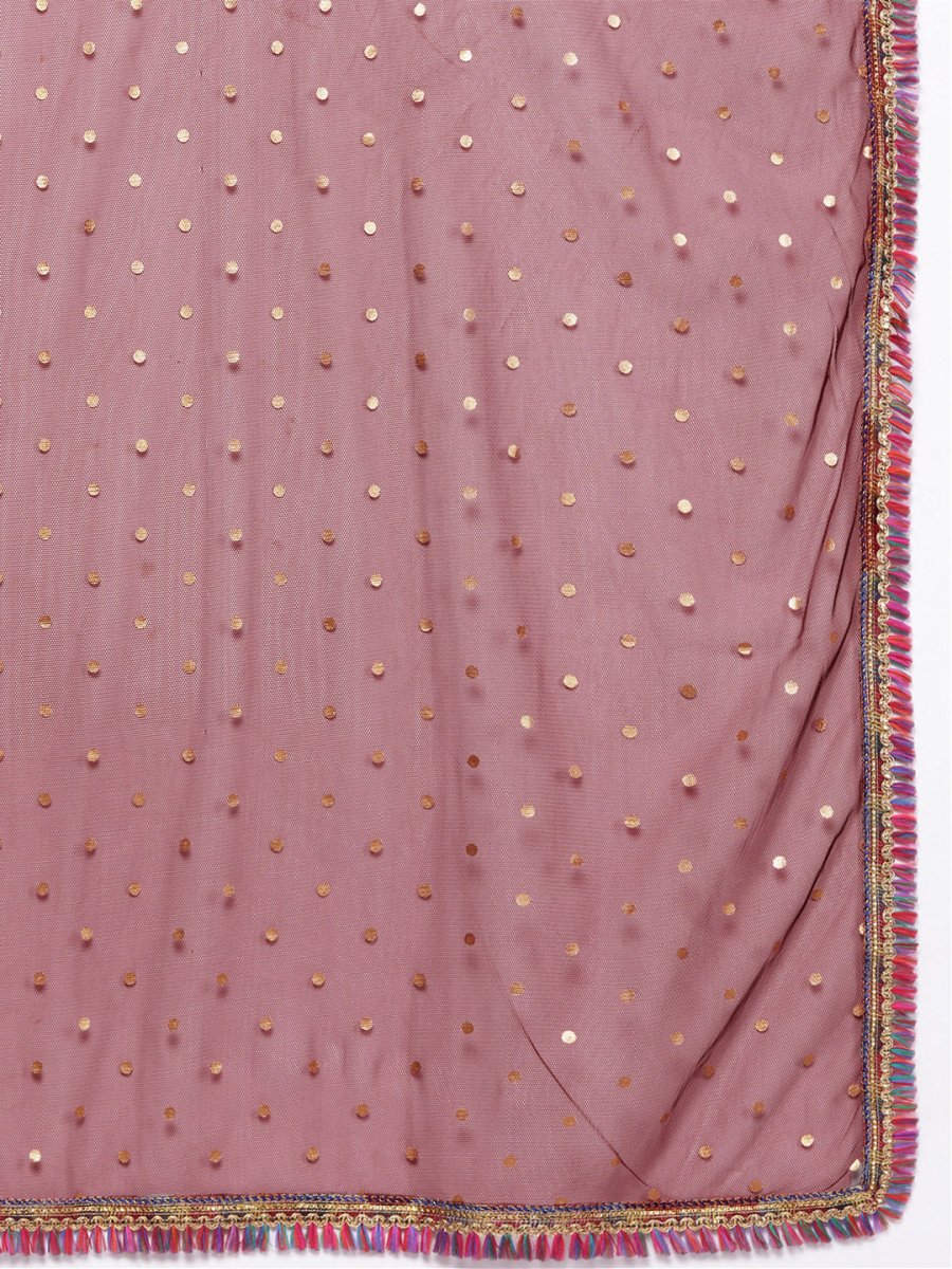 Ahalyaa Women Black Floral Printed Gotta Patti Kurta with Palazzos & With Dupatta | Grocsy