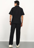 Fabmade Midnight Black Linen Co-Ord | Grocsy