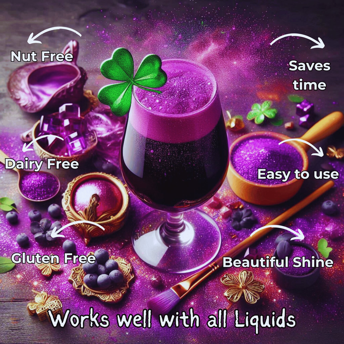 Confect Iris Purple | Edible Luster Dust | Grocsy