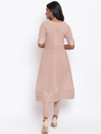 trueBrowns Pure Cotton Gota Slit Kurta Set | Relove | Grocsy