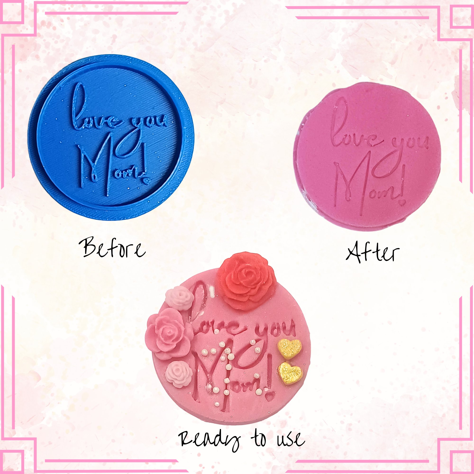 Confect Toppers Cutters | Best Mom Ever Topper Cutter | Fondant Cutter (MDay-Cutters-02) | Grocsy