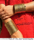 Tehzeeb Creations Women's Golden Viral Spiral Bangle For Girl And Women | Grocsy