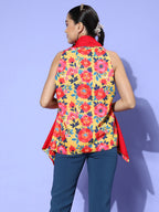 InWeave Women's Mustard Boheme Reversible Shrug | Grocsy
