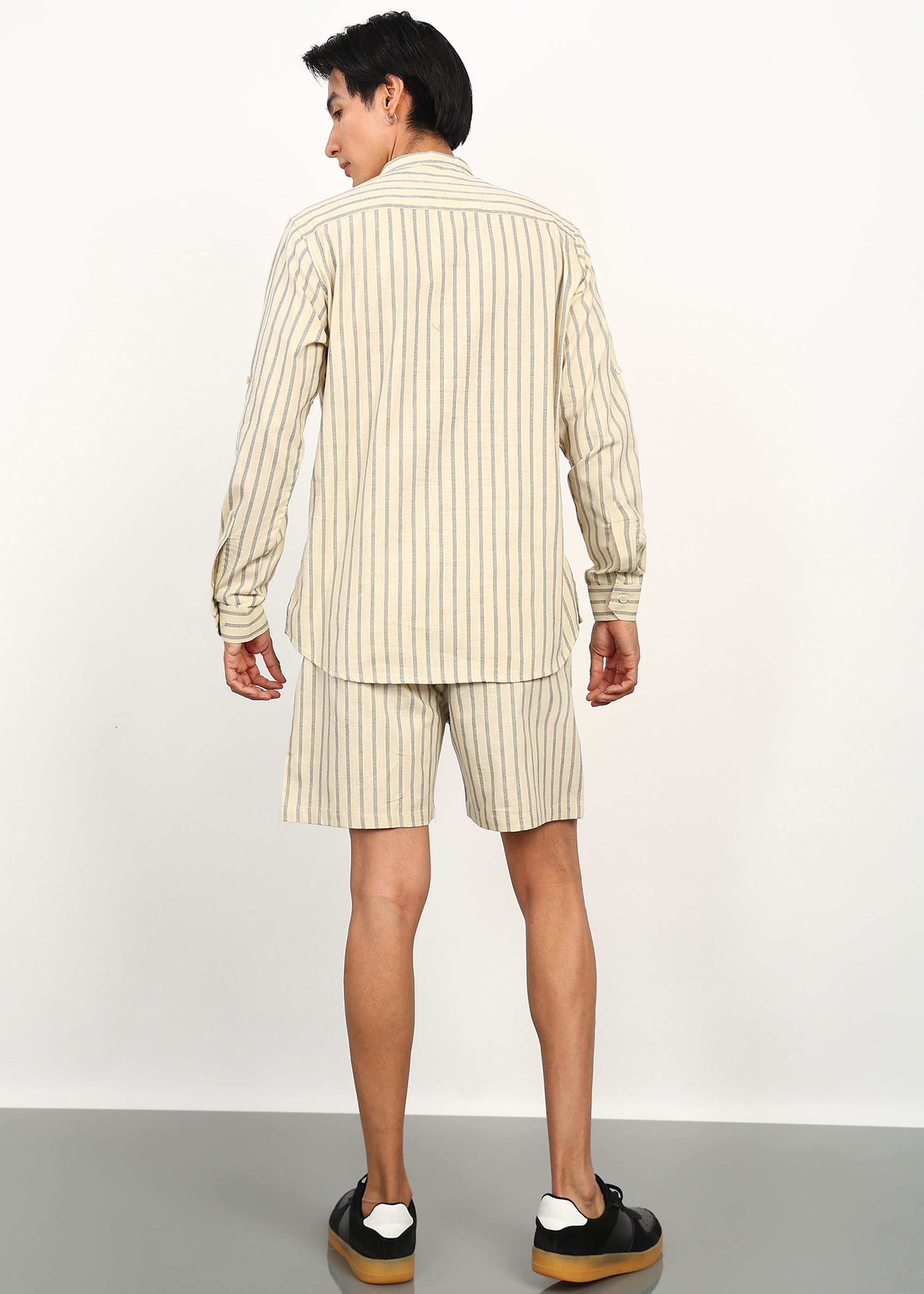 Fabmade Sandline Stripe Linen Co-Ord Set | Grocsy
