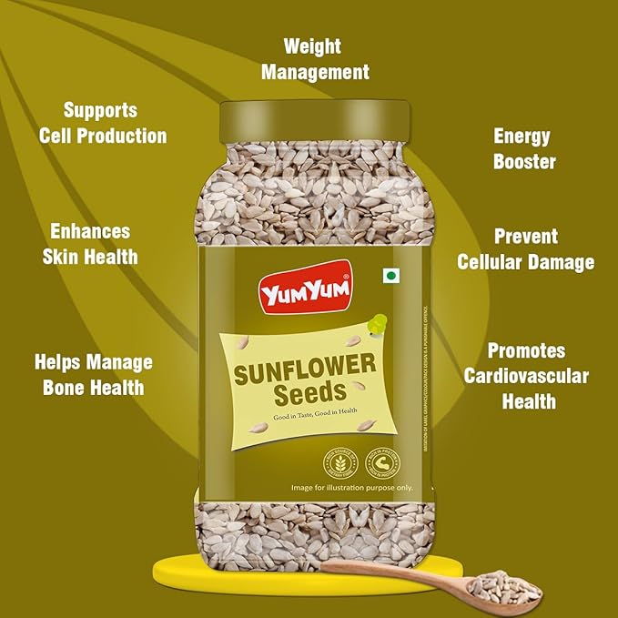 Yum Yum Roasted & Salted Sunflower Seeds Jar | Grocsy
